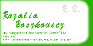 rozalia boszkovicz business card